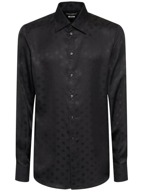 Dolce & Gabbana Jacquard logo short sleeve shirt