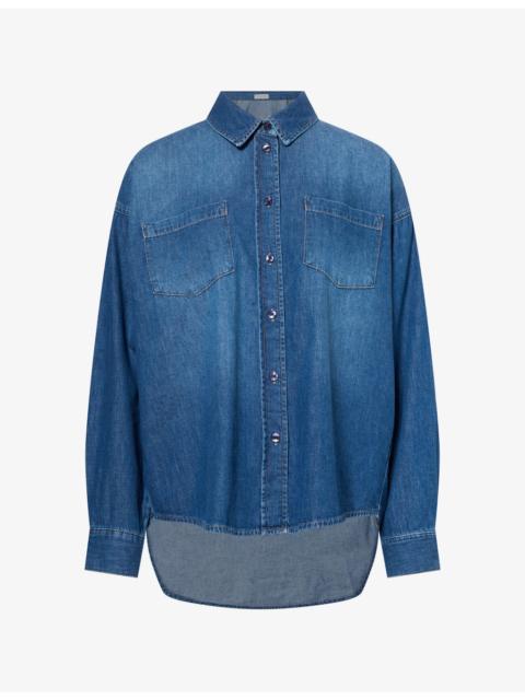 The Frankie Shop Deira Relaxed-Fit Denim Shirt