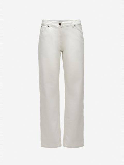 MAGDA BUTRYM Denim mid-waist straight-leg jeans in cream