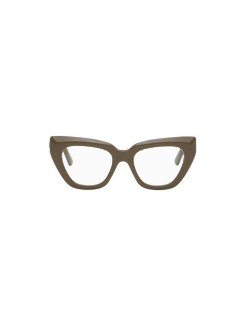 BALENCIAGA Brown Cat-Eye Glasses