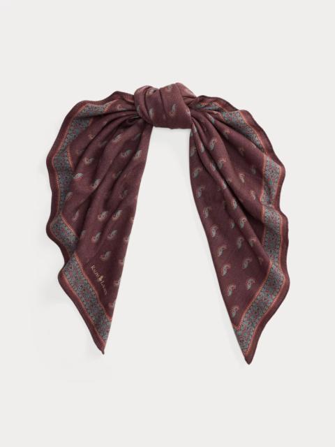 Polo Ralph Lauren Paisley Wool Square Scarf