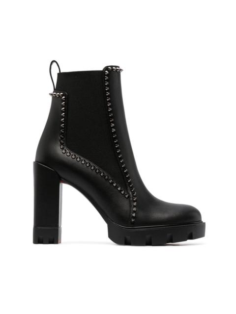 105mm studded leather ankle boots