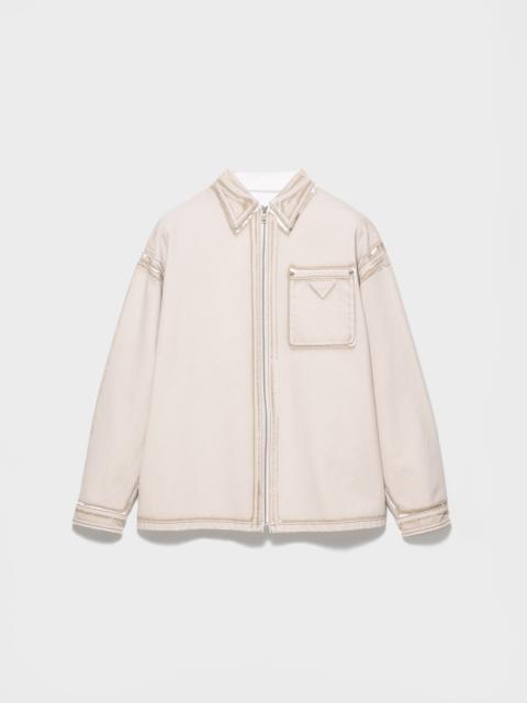 Prada Bull denim zipper shirt