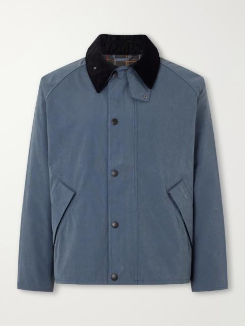 Barbour Transporter Casual Corduroy-Trimmed Cotton-Moleskin Jacket