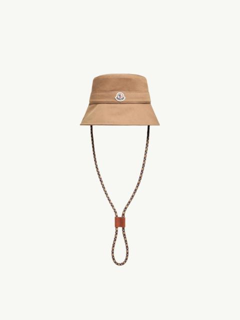 Moncler Logo Cotton Gabardine Bucket Hat