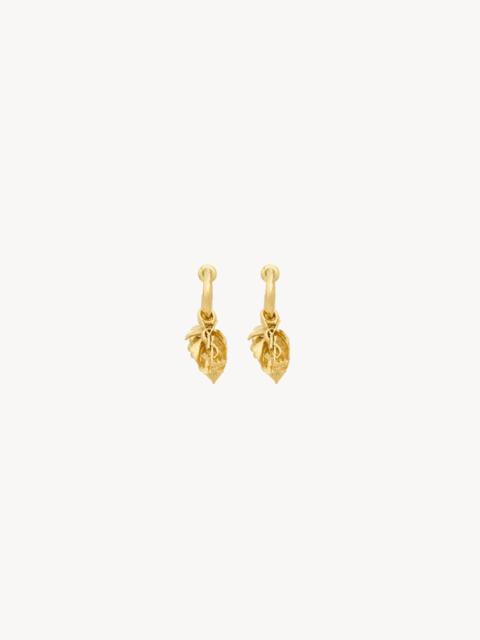 SAINT LAURENT CASSANDRE BERRY CHARM HOOP EARRINGS IN METAL