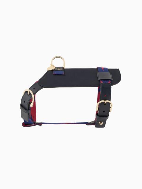 GIORGIO ARMANI Poldo x Giorgio Armani harness in Ikat jacquard and leather