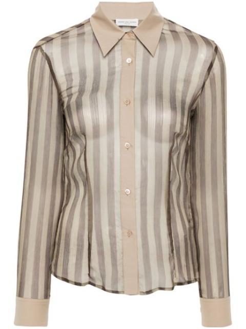 Striped voile shirt