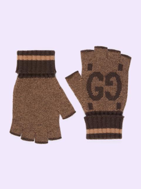 GUCCI GG cashmere fingerless gloves