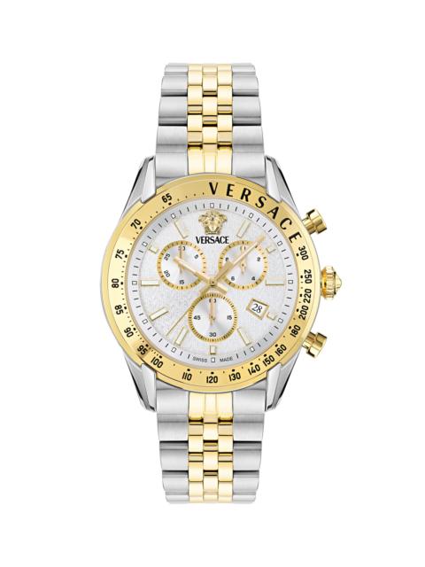 VERSACE Men's Versace Chrono Master Two-Tone Stainless Steel Bracelet Watch/44MM - White Two Tone