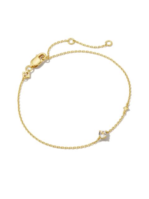 KENDRA SCOTT Maisie 18k Gold Vermeil April Delicate Chain Bracelet