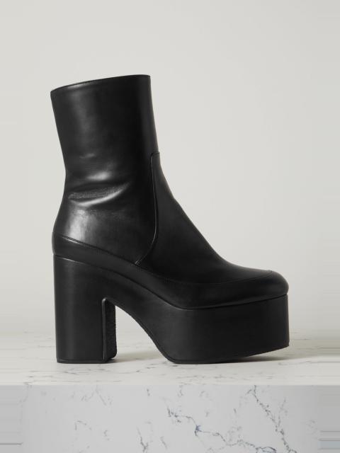 Dries Van Noten Leather platform ankle boots