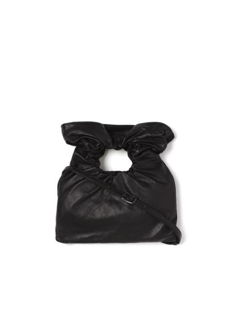 Y's ruched panelled leather mini bag