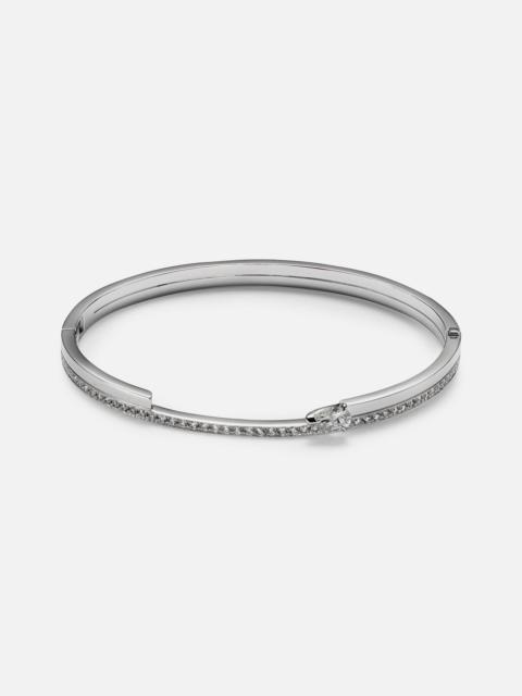 REPOSSI Serti Sur Vide 18kt white gold bangle with diamonds