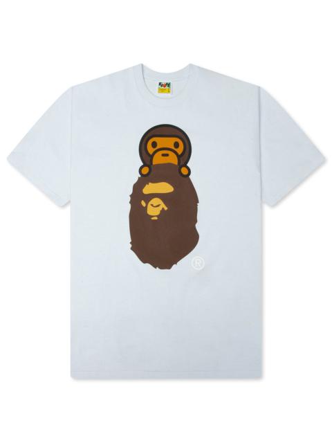 A BATHING APE® MILO ON APE HEAD TEE - SAX