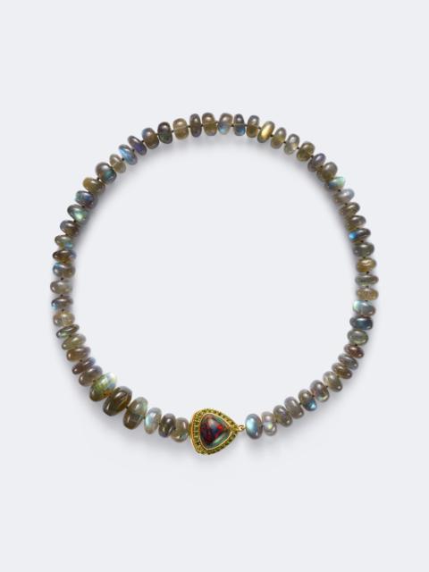 ILEANA MAKRI 18kt gold beaded necklace with gemstones