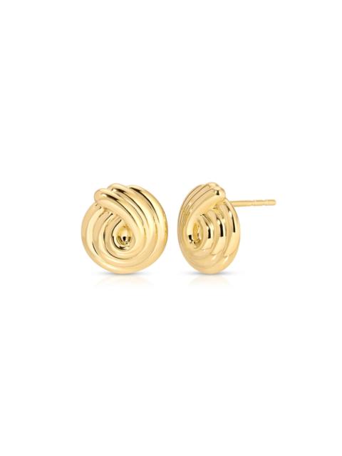 EF Collection 14K Yellow Gold Stud Earrings