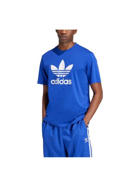 adidas Adicolor Trefoil T-Shirt Asia Sizing 'Blue White' IZ3058