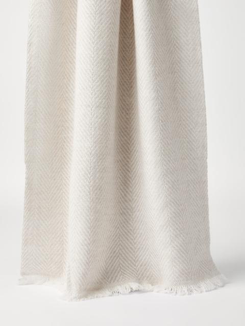 Brunello Cucinelli Cashmere chevron scarf