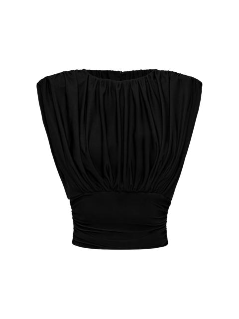 ANDRES OTALORA Tan Lejos Draped Top black