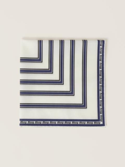 Miu Miu Printed poplin scarf