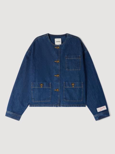 Sandro DENIM JACKET WITH FANCY BUTTONS