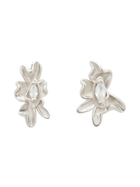 Collina Strada CRYSTAL CLEAR MINI MOLTEN FLOWER EARRINGS