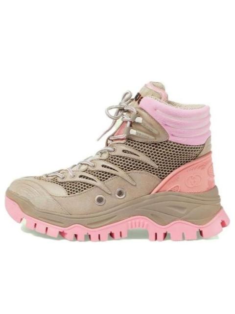 GUCCI (WMNS) Gucci Lace-Up Ankle Boot 'Beige Pink' 700256-2KD20-9597