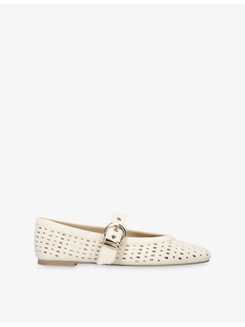 dolce vita Mikel Perforated Suede Ballet Flats