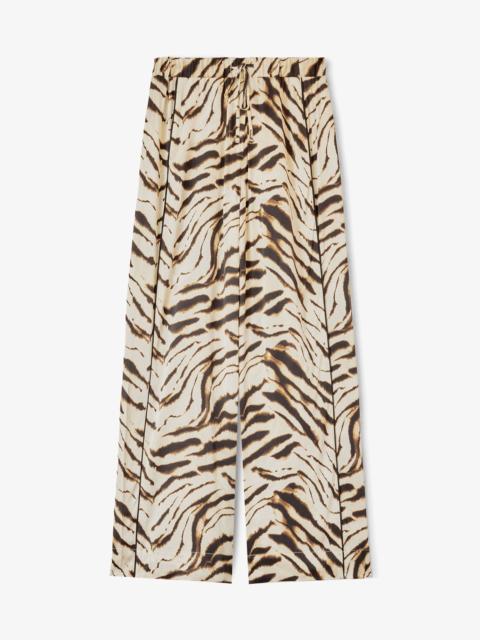GANNI PANTS IN ZEBRA SATIN