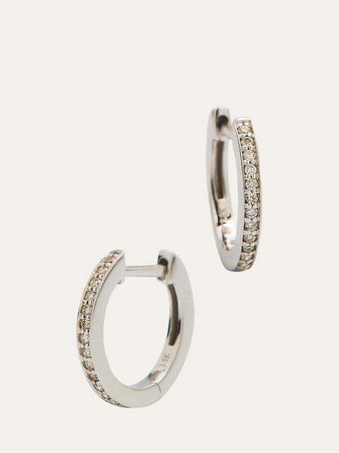 SYDNEY EVAN 14k White Gold Diamond Huggie Hoop Earrings