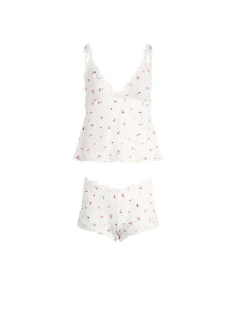 SKIMS SKIMS Stretch Lace Triangle Cami & Short Set