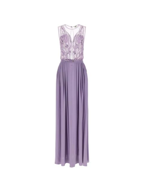 ELISABETTA FRANCHI embroidered tulle dress