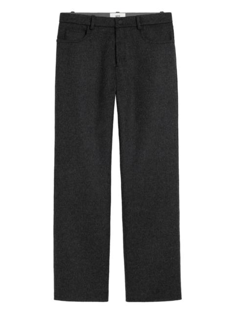 AMI Paris zipped wool trousers