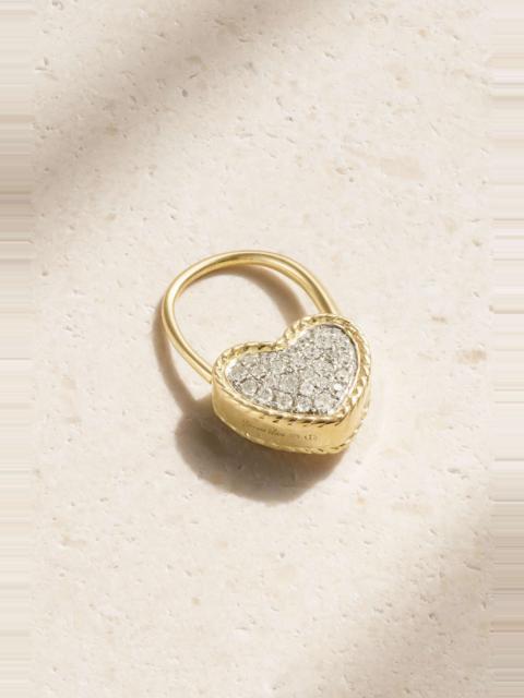 Yvonne Léon 9-karat gold diamond single earring Gold