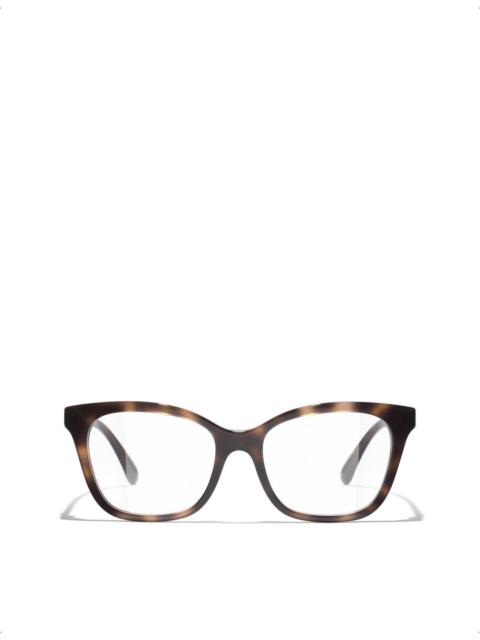 CHANEL CH3463 rectangle-frame acetate glasses