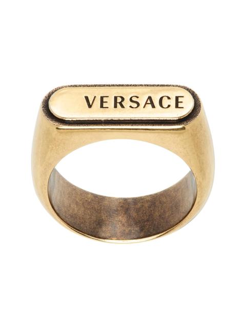 VERSACE Logo Tag Ring
