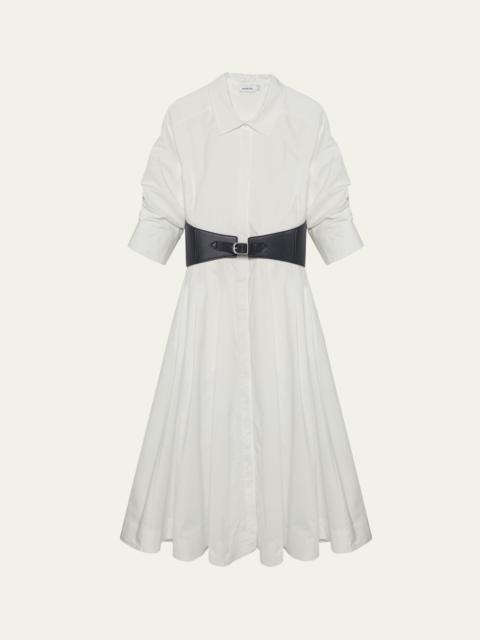 SIMKHAI Olson Belted Midi Shirtdress