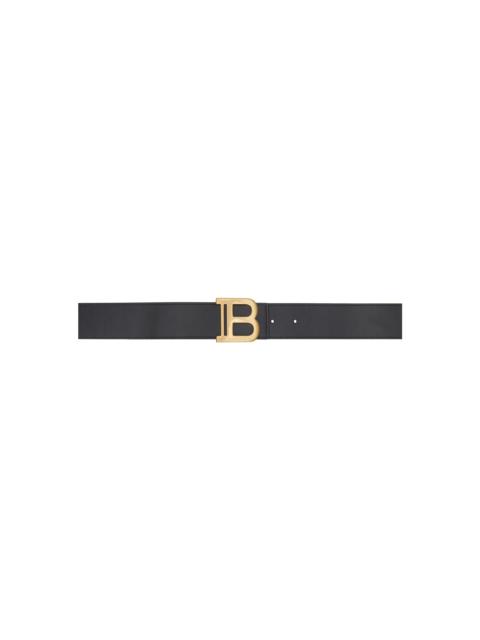 Balmain Black 'B' Leather Belt