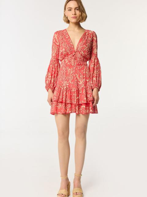 Poupette St Barth Mini Dress Chiara - Pink Oriental Foulard