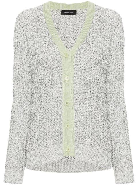 FABIANA FILIPPI contrasting-trim open-knit cardigan