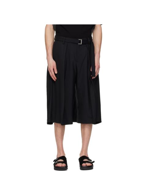 sacai Black Suiting Shorts
