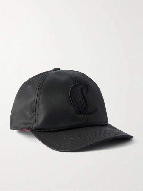 Christian Louboutin Mooncrest AC Logo-Embroidered Leather-Trimmed Nylon-Twill Baseball Cap