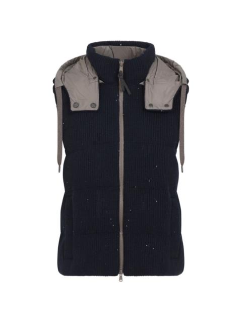 Brunello Cucinelli hooded zip vest