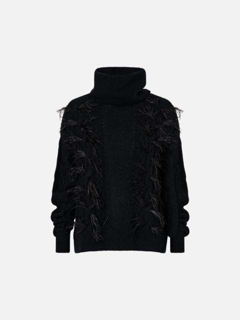 CAMILLA ROLL NECK JUMPER- BLACK