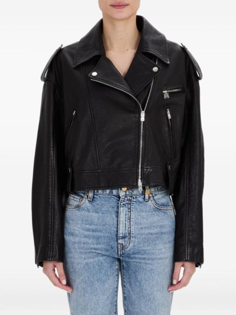 AMIRI zip-front leather jacket