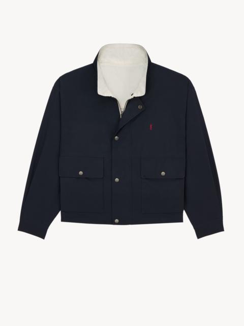 SAINT LAURENT CASSANDRE REVERSIBLE WORK JACKET IN BRUSHED COTTON CANVAS