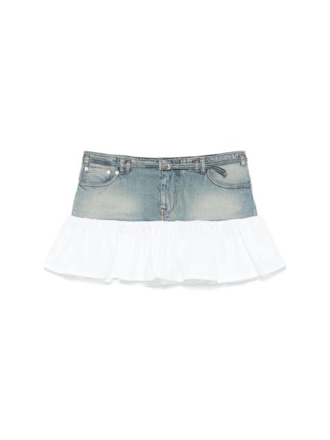 panelled mini skirt