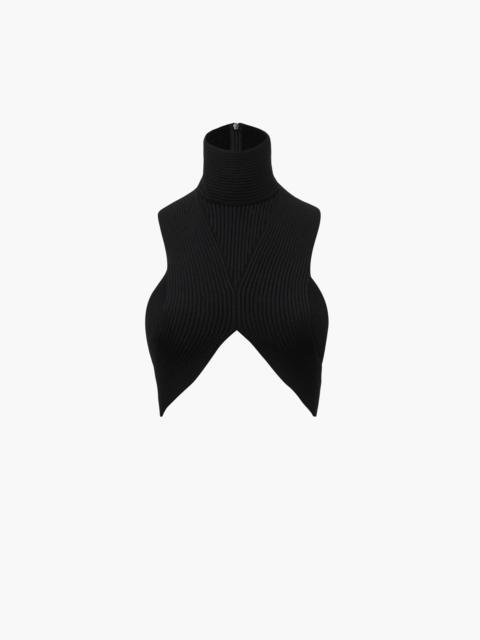 Alaïa CIRCULAR RIB CROP TOP