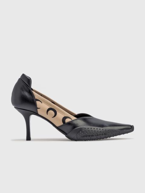 Marine Serre MOON PRINT LEATHER PUMPS